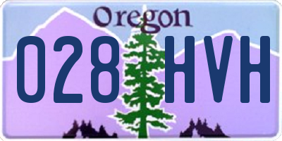 OR license plate 028HVH