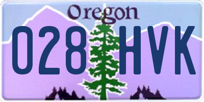 OR license plate 028HVK