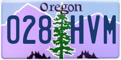 OR license plate 028HVM