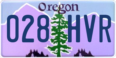 OR license plate 028HVR