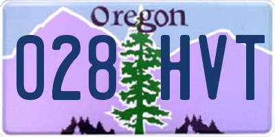 OR license plate 028HVT