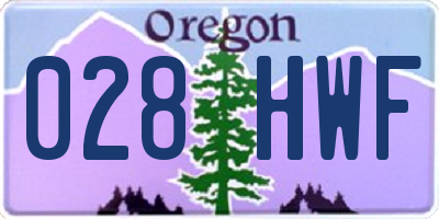 OR license plate 028HWF