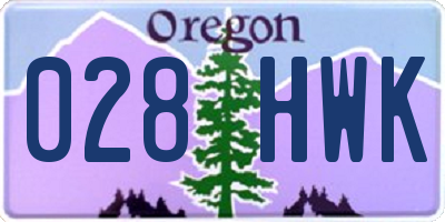 OR license plate 028HWK