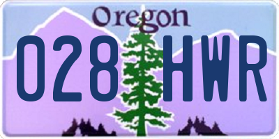 OR license plate 028HWR