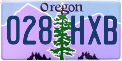 OR license plate 028HXB