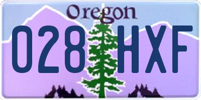 OR license plate 028HXF