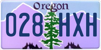 OR license plate 028HXH