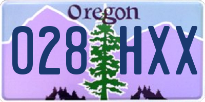 OR license plate 028HXX