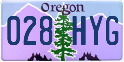OR license plate 028HYG