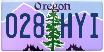 OR license plate 028HYI