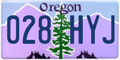 OR license plate 028HYJ