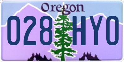 OR license plate 028HYO