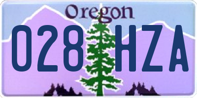 OR license plate 028HZA