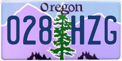 OR license plate 028HZG