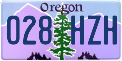 OR license plate 028HZH