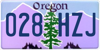 OR license plate 028HZJ