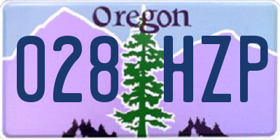 OR license plate 028HZP