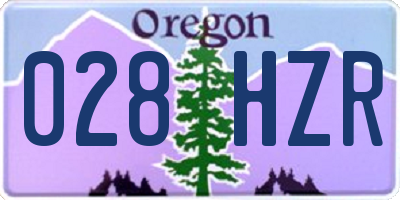 OR license plate 028HZR