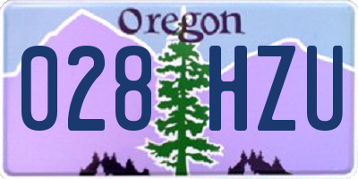 OR license plate 028HZU