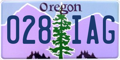 OR license plate 028IAG