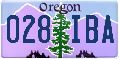 OR license plate 028IBA