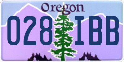 OR license plate 028IBB