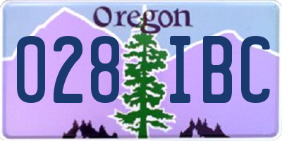 OR license plate 028IBC
