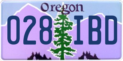OR license plate 028IBD