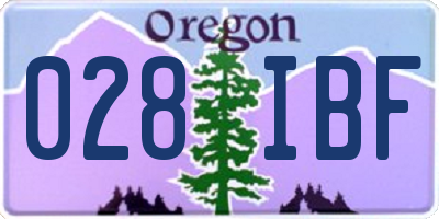 OR license plate 028IBF
