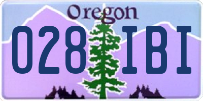 OR license plate 028IBI