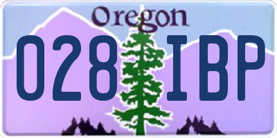 OR license plate 028IBP