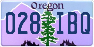 OR license plate 028IBQ