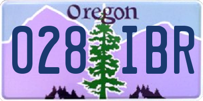 OR license plate 028IBR