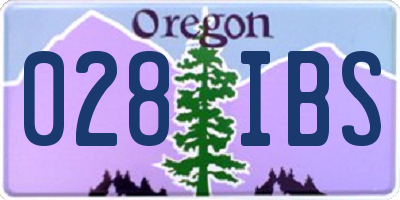 OR license plate 028IBS