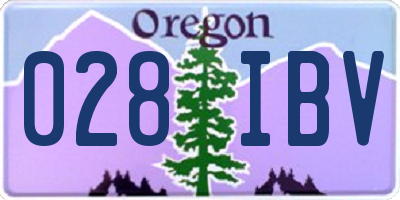 OR license plate 028IBV