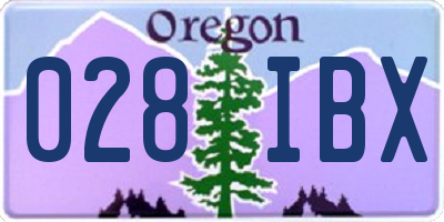 OR license plate 028IBX