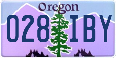 OR license plate 028IBY