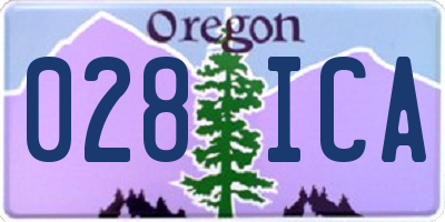 OR license plate 028ICA
