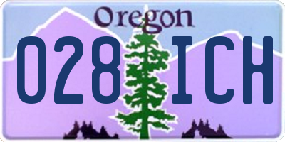 OR license plate 028ICH