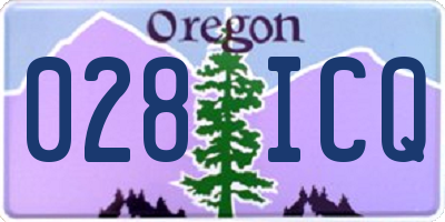 OR license plate 028ICQ