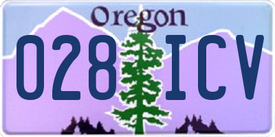 OR license plate 028ICV
