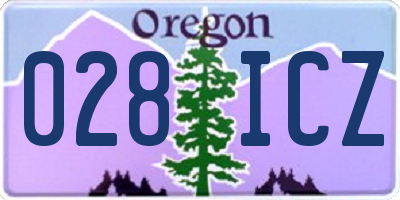OR license plate 028ICZ