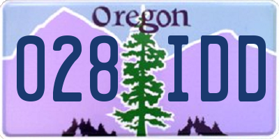 OR license plate 028IDD