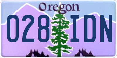 OR license plate 028IDN