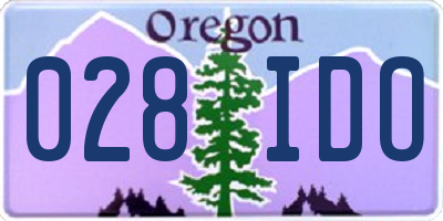 OR license plate 028IDO
