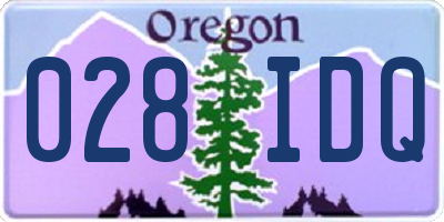 OR license plate 028IDQ