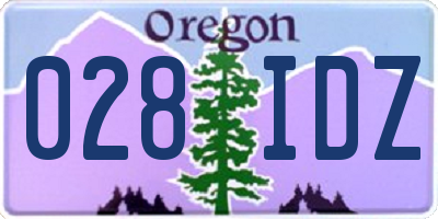 OR license plate 028IDZ