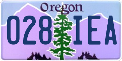 OR license plate 028IEA