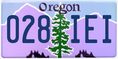OR license plate 028IEI