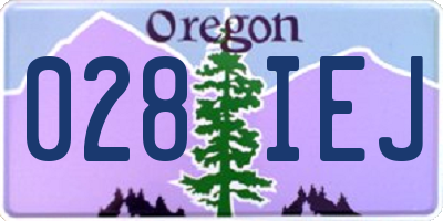 OR license plate 028IEJ